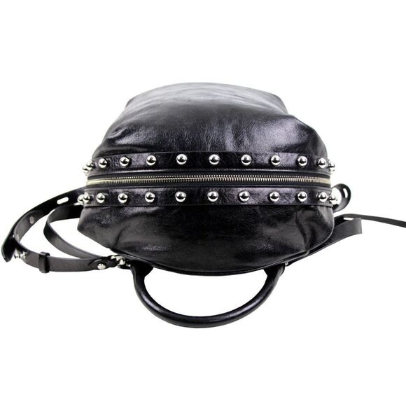 REBECCA MINKOFF BLACK GENUINE LEATHER BACKPACK CONVERTIBLE SHOULDER BAG PURSE - Picture 5 of 13